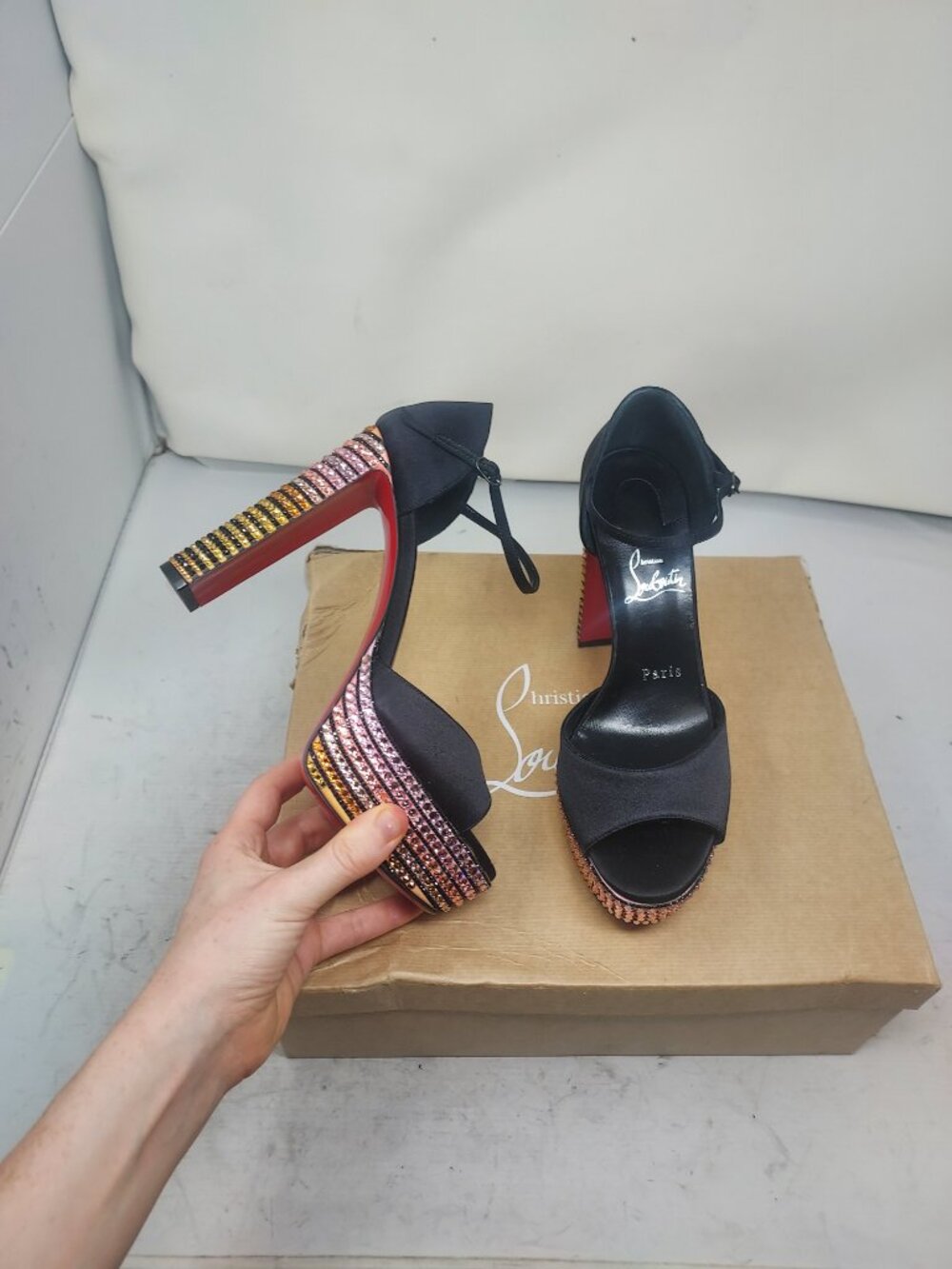 Christian Louboutin Sandaloo Strass Aftersun Platform Sandal